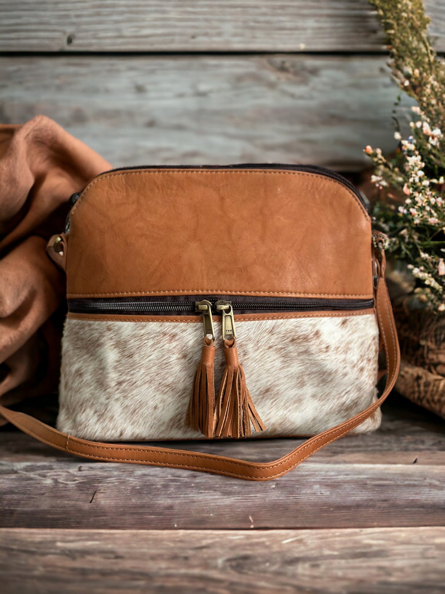 FRANKIE - Cowhide Leather Shoulder Bag #100