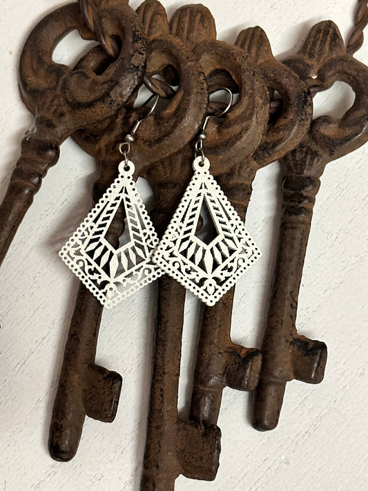 Wooden Dangle Earrings Style 3