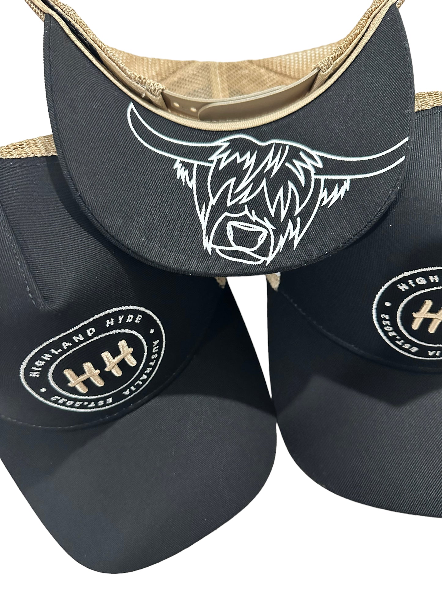 TAN & BLACK HH Trucker Cap