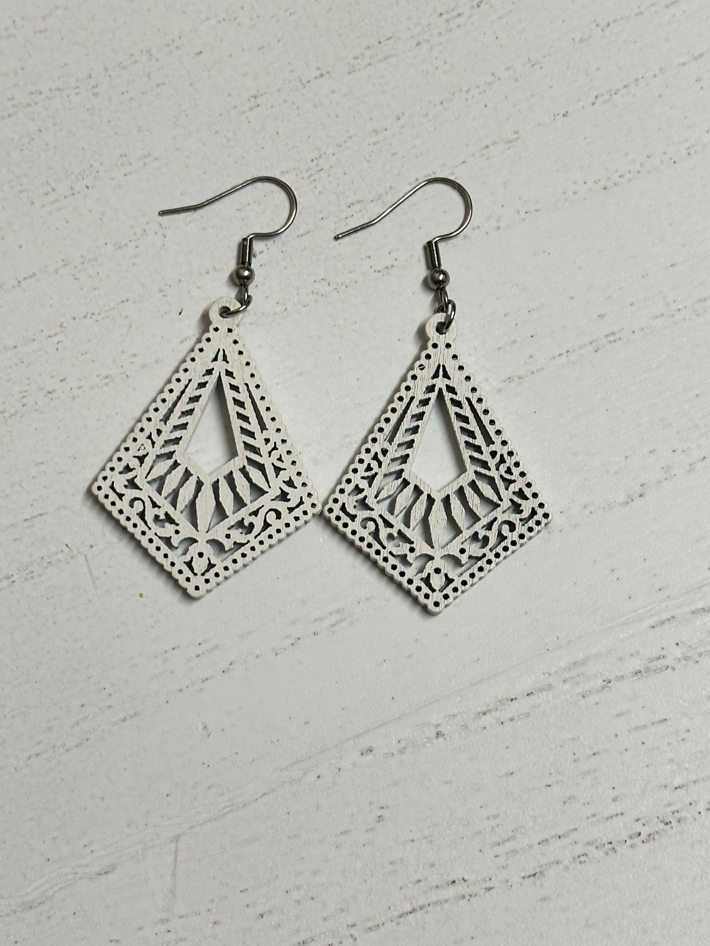 Wooden Dangle Earrings Style 3