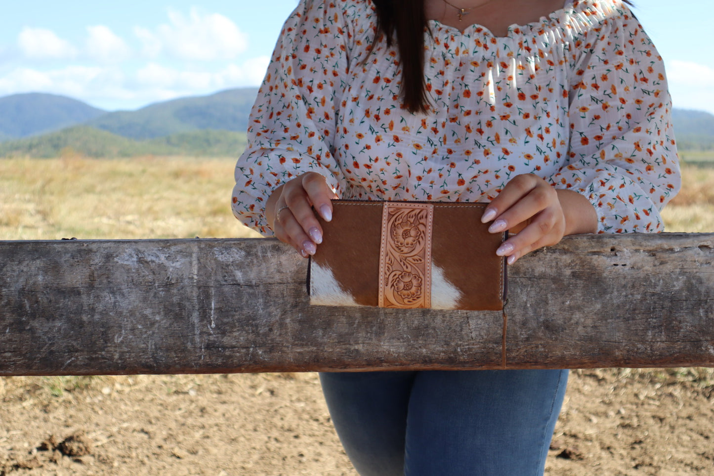 SAMI - Tooled Leather Cowhide Wallet #3