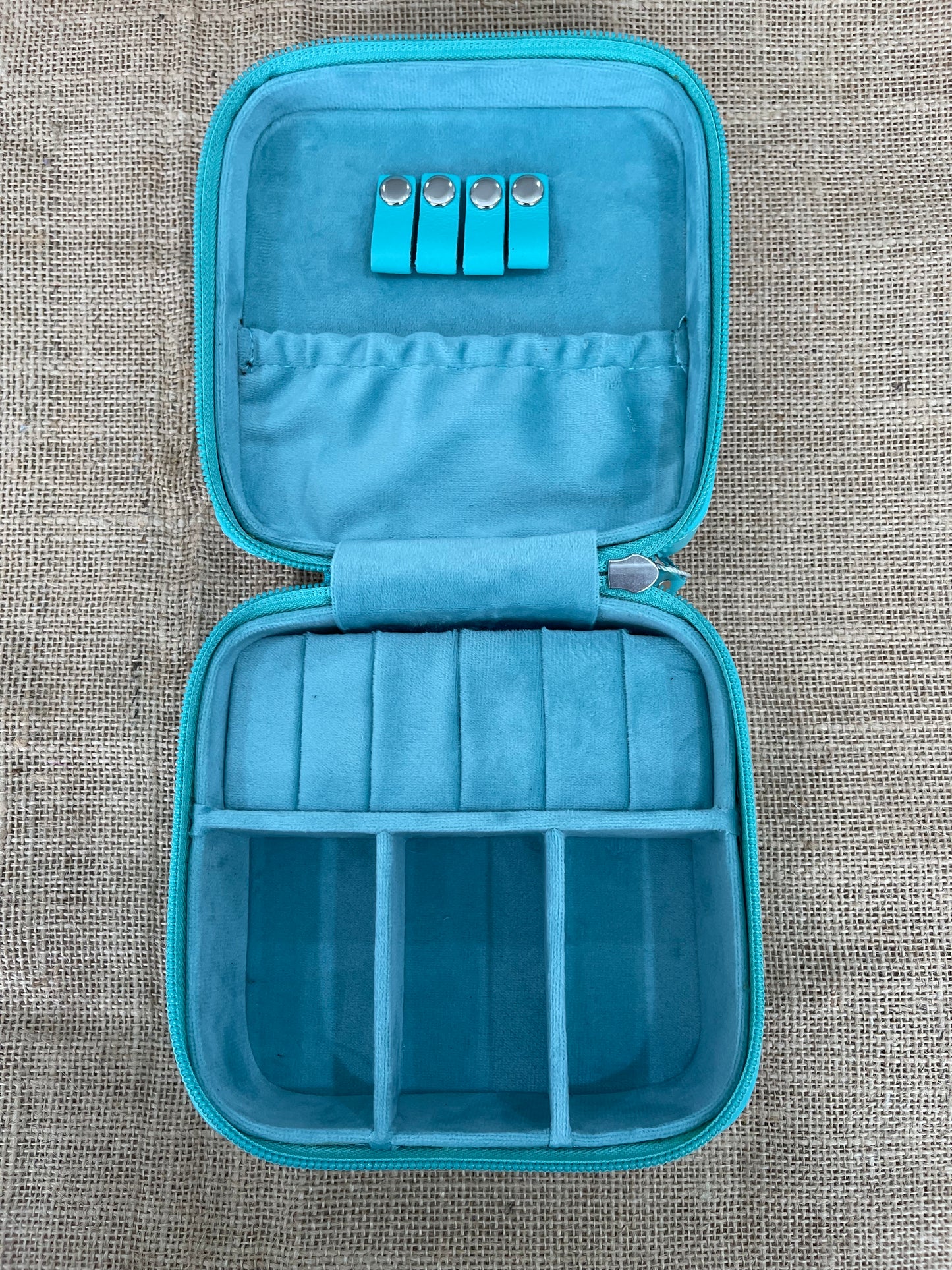 EVA - Turquoise Hide & Leather Jewellery Case #11