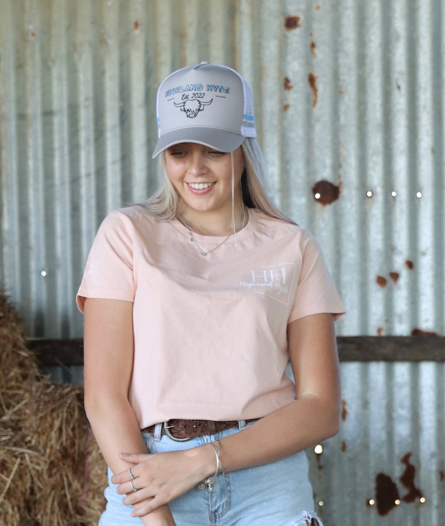 Highland Original Women’s Tee (available in White & Pale Pink)