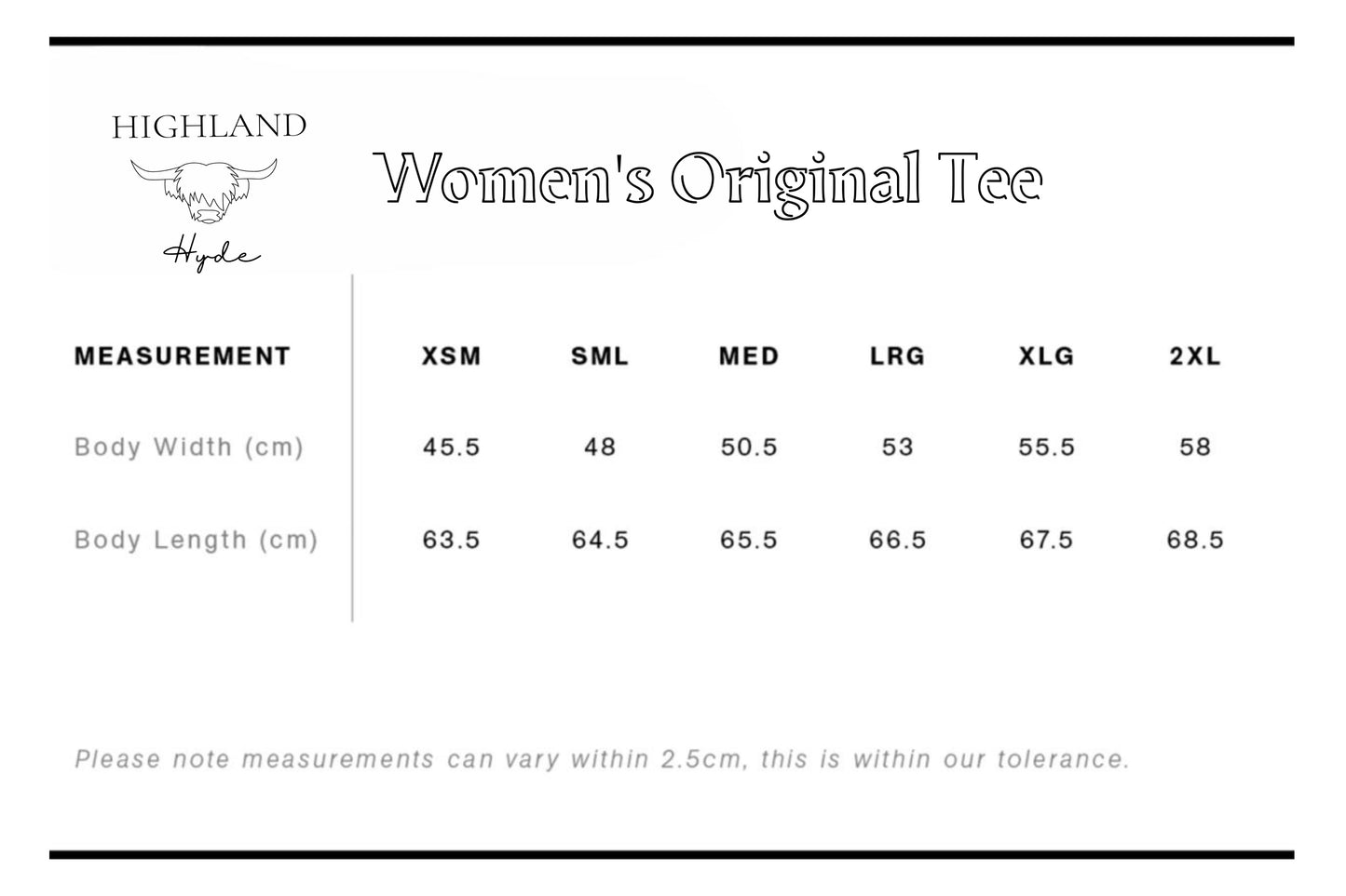 Highland Original Women’s Tee (available in White & Pale Pink)