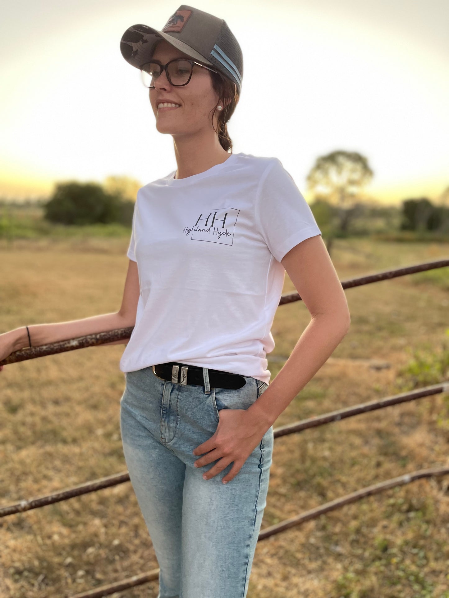 Highland Original Women’s Tee (available in White & Pale Pink)