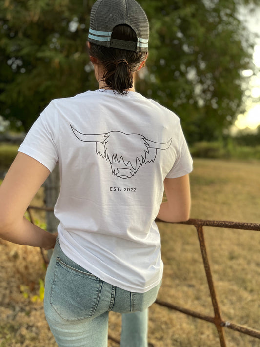 Highland Original Women’s Tee (available in White & Pale Pink)