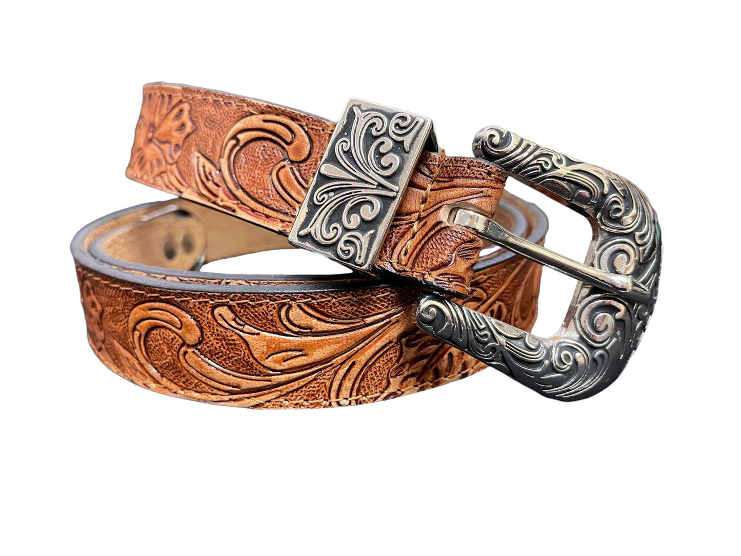 Tooled Leather Belt