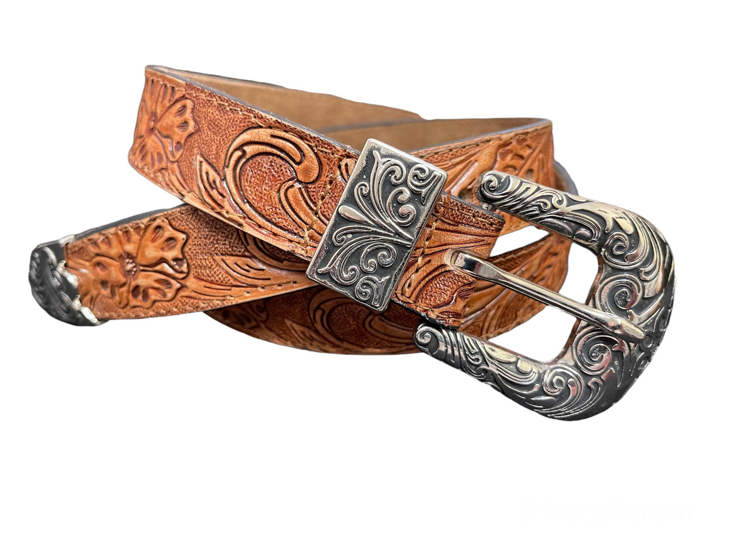 Tooled Leather Belt