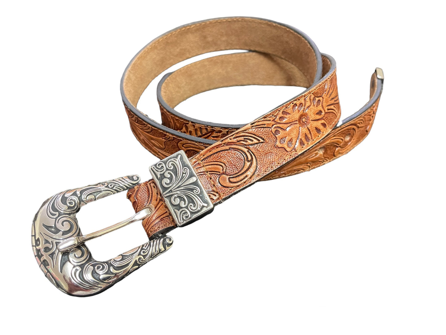 Tooled Leather Belt