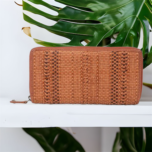 BETH - Leather Weaved Wallet #1