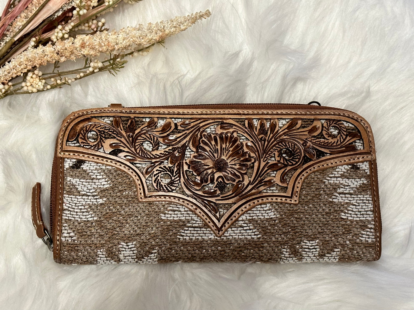 CAROLINA - Leather Tooled Wallet #1