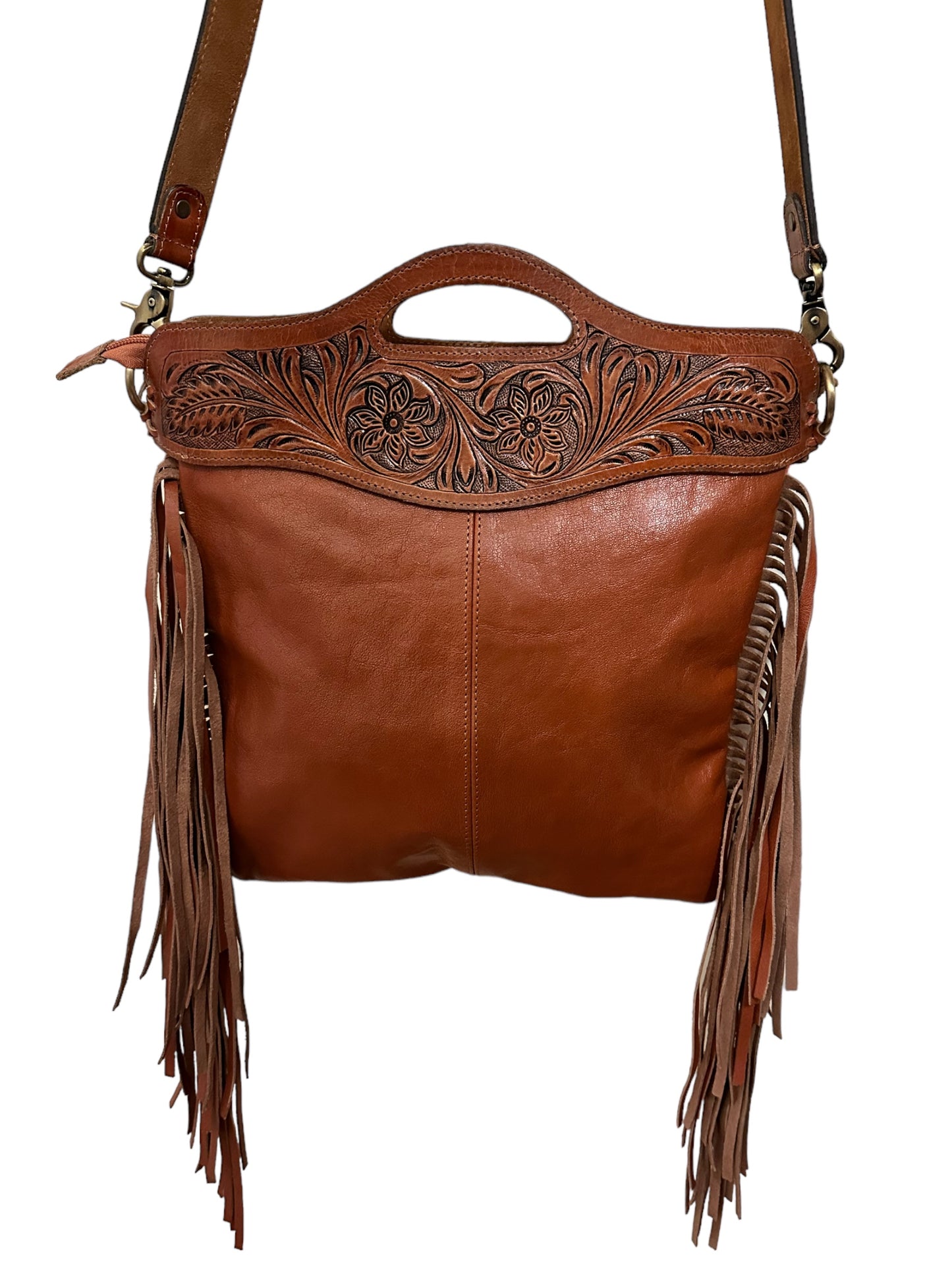 BREA - Blanket Tooled Cross Body Tassel Bag #6