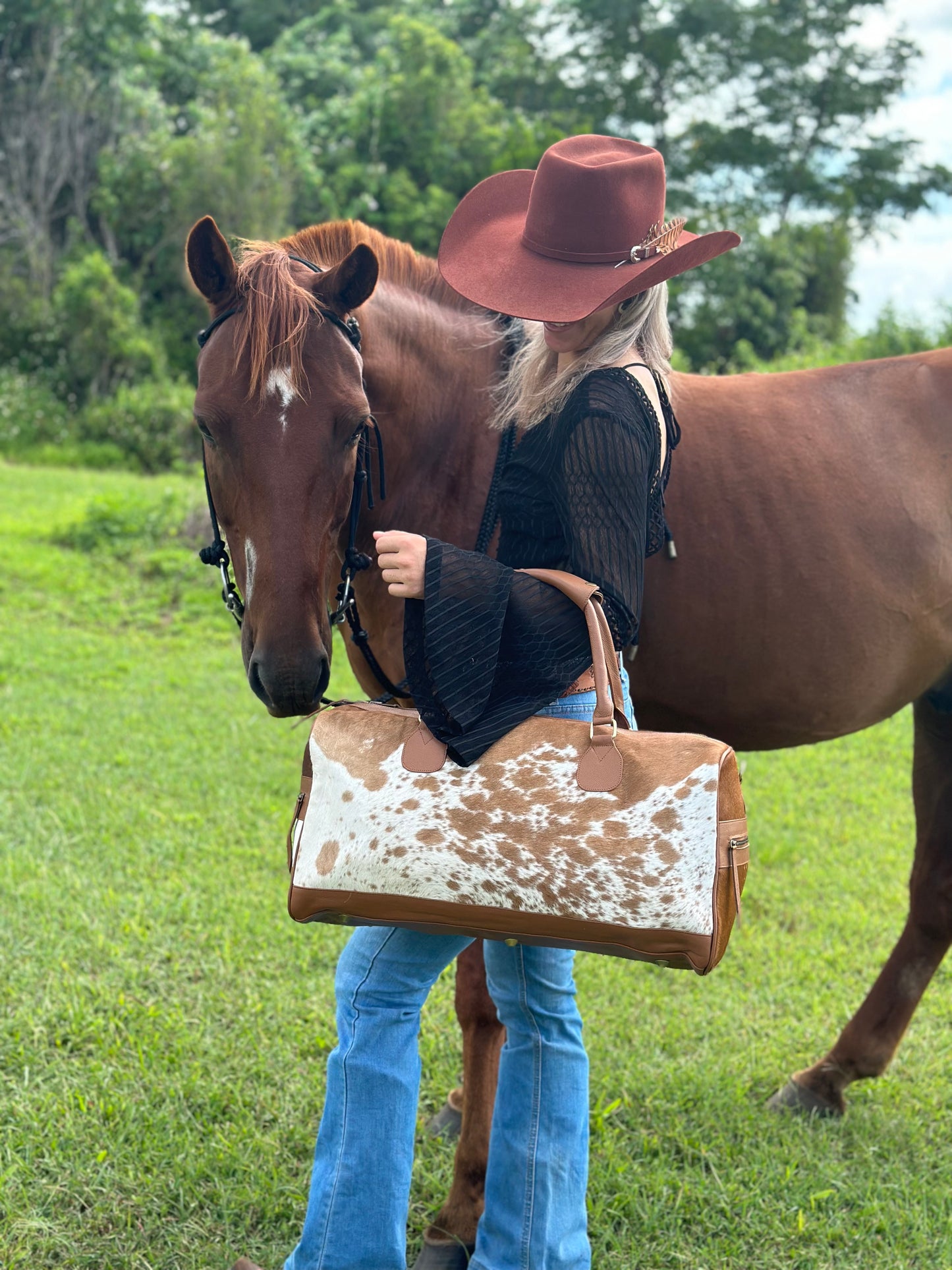 Cowhide Duffel Bag #15