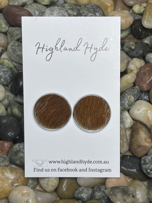 Cowhide 20mm Earrings  #44