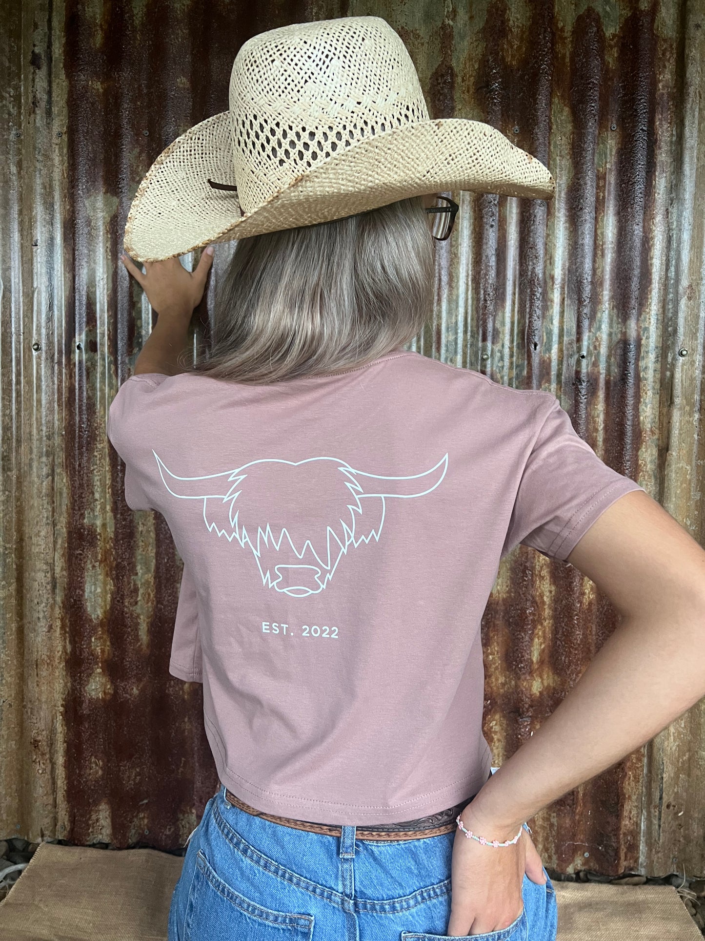 Muster Women’s Crop Tee (available in Dusty Rose & Charcoal)