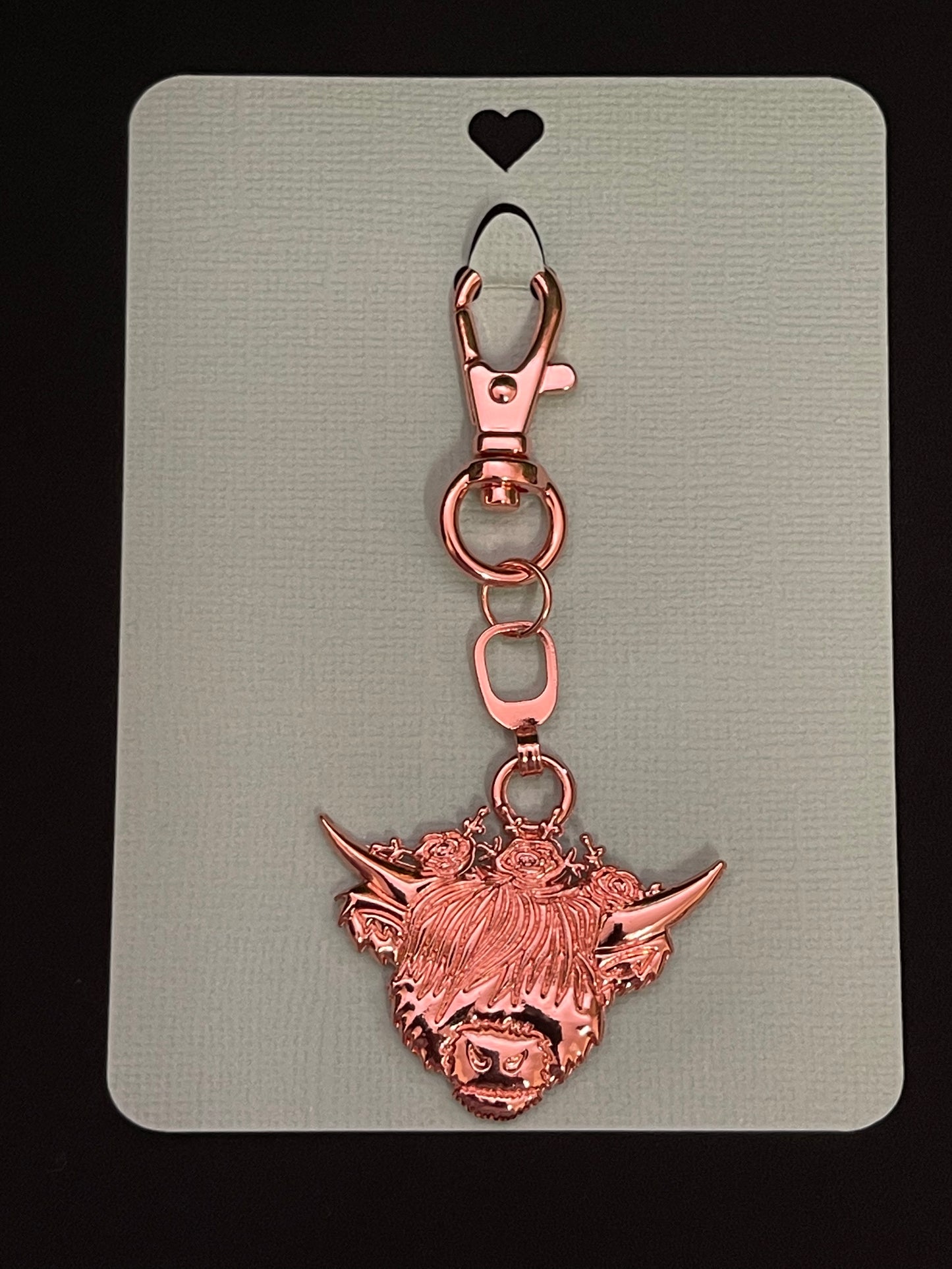 Highland Cow Key Ring