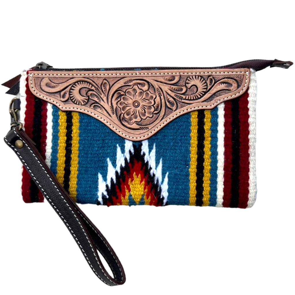 WHITNEY - Saddle Blanket Leather Clutch #11