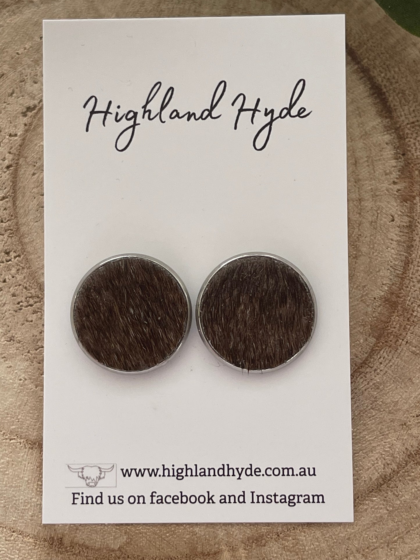 20mm Cowhide Earrings  #6