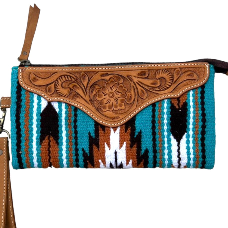 WHITNEY - Saddle Blanket Leather Clutch #10